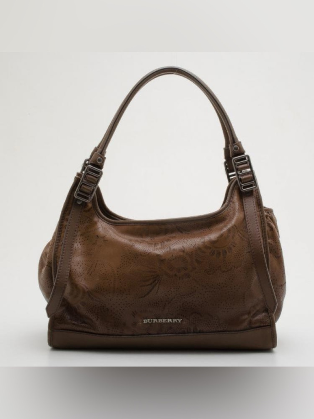 Burberry Limited Edition Nutmeg Degrade Lace Leather Large Hobo rare luxury
